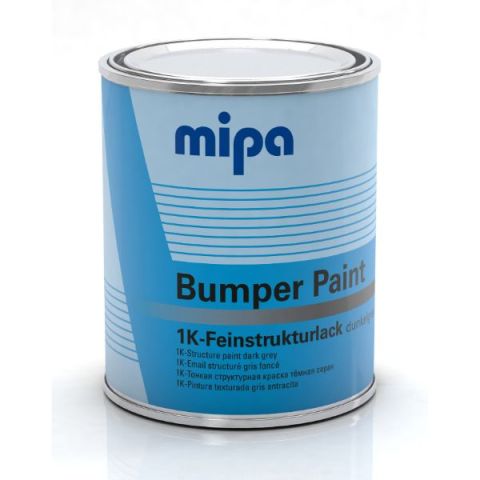 MIPA 1K BUMPER PAINT DARK GREY 1LT - TEXTURED DIRECT TO PLASTIC