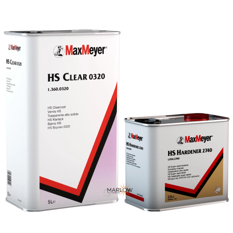 MAX MEYER 0320 HS CLEARCOAT KIT 7.5L - WITH 2740 SUPER RAPID HARDENER