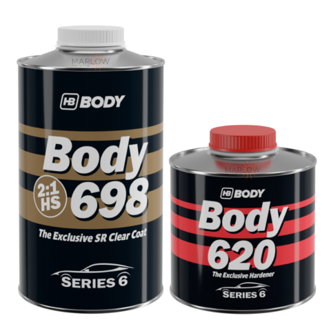 HB BODY 698 CLEAR HS SR 2:1 CLEARCOAT KIT 1.25L - WITH 620 HARDENER