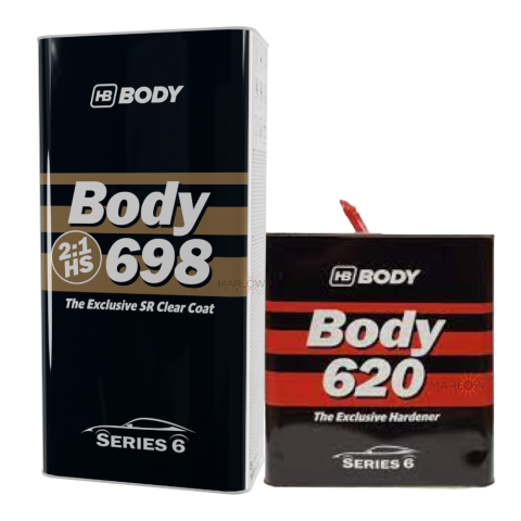 HB BODY 698 CLEAR HS SR 2:1 CLEARCOAT KIT 7.5L - WITH 620 HARDENER