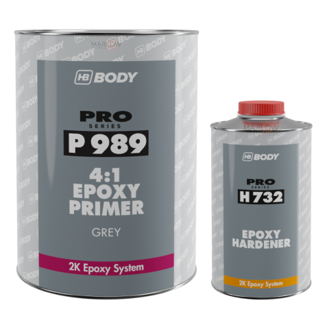 HB BODY P989 4:1 EPOXY PRIMER KIT 5L WITH H732 HARDENER