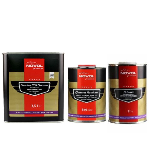 Novol For Classic Car - CSR CLEARCOAT KIT WITH THINNERS 4.34L