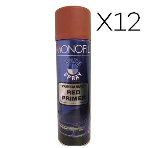 12 X MONOFIL RED OXIDE PRIMER 500ML