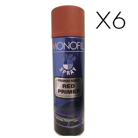6 X MONOFIL RED OXIDE PRIMER 500ML