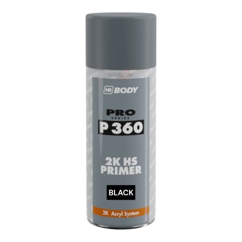 HB BODY P360 2K HS PRIMER AEROSOL 400ML - BLACK