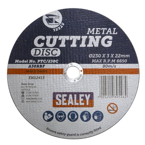 SEALEY CUTTING DISC 230X3X22MM