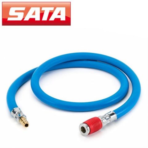 SATA 13870 AIR WHIP HOSE 9MM X 1.2M WITH EURO COUPLING