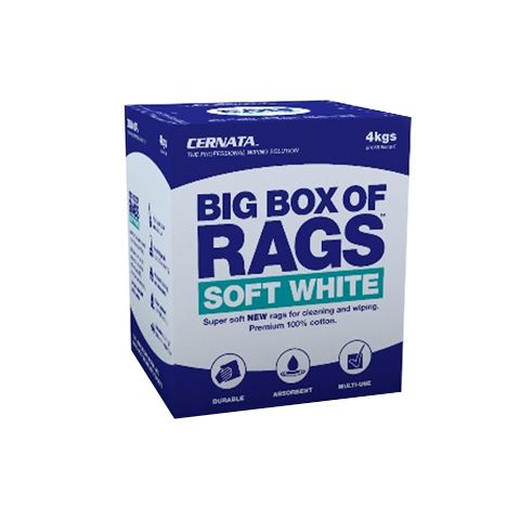 SOFT WHITE BOX OF RAGS 100% 4KG